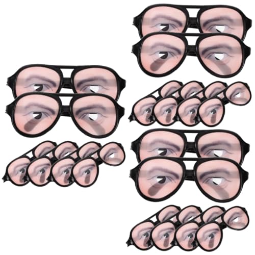 HOLIDYOYO 3 Sätze Gläser Grusel Brille Lustige Brille Cosplay Brille Festliche Brille Gefälschte Brillen Kreative Scherzbrille Halloween-brillenverzierungen Partybrille Abs Black 6 Stück * 3 von HOLIDYOYO