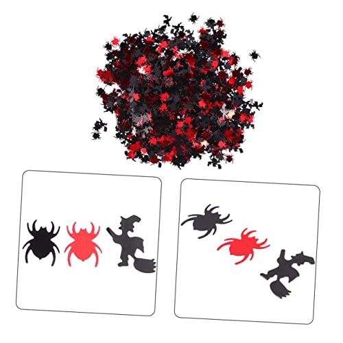 HOLIDYOYO 3 Sätze Halloween Konfetti Halloween-partyzubehör Halloween-glitzer Spukhaus-dekor Konfetti-pailletten Basteln Spinnenkonfetti Halloween-tischstreuung Schwarzes Dekor Black Plastik von HOLIDYOYO