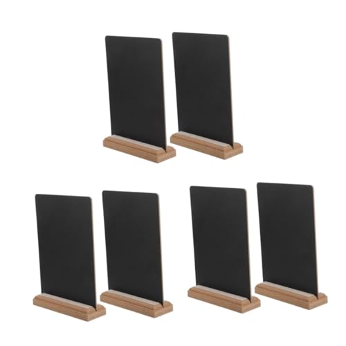 HOLIDYOYO 3 Sätze Mini-tafel Tafelschilder Tischplatte Tafel Menütafel Kleine Kreidetafel Mit Ständer Doppelseitige Mini-tischtafel Kreidetafel Staffelei Zeichen Holz Black 2 Stück * 3 von HOLIDYOYO