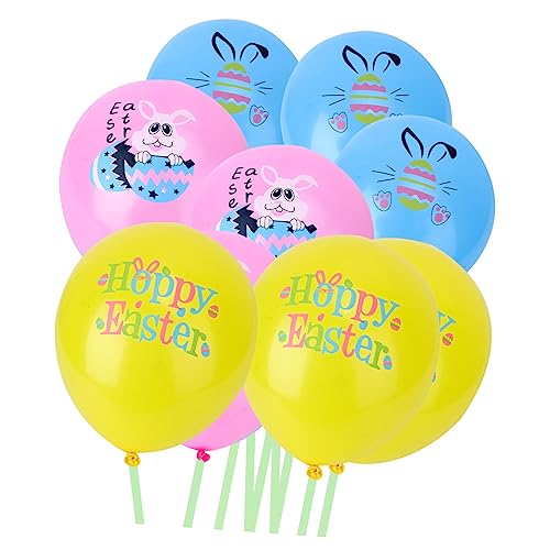 HOLIDYOYO Ostern Luftballons Latexballons Mit Buntem Osterei Design Dekoration Für Ostern Partys Und Feiern Und von HOLIDYOYO