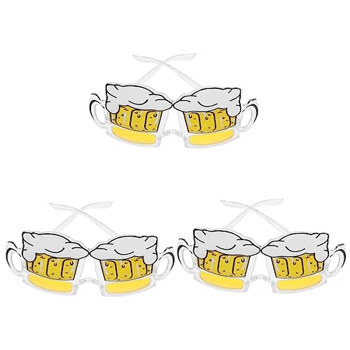 HOLIDYOYO 3St Biergläser Brillen bier brille lustig Gefälligkeiten Foto Rave beer mug bierbrille party glasses festival glasses sonnenbrille hawaiianische Partydekorationen Partybrille Sport von HOLIDYOYO