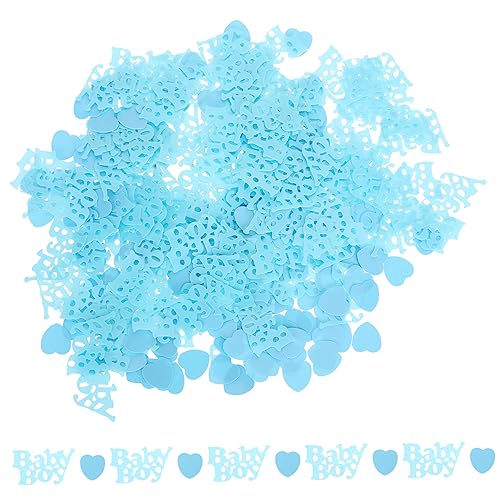 HOLIDYOYO 4 Sätze Konfetti Dekorationen für die Babyparty -Dekorationen Babyteller confetti jahrestag Geschlecht offenbaren Partydekoration Geschlecht offenbaren Dekoration Plastik Blue von HOLIDYOYO