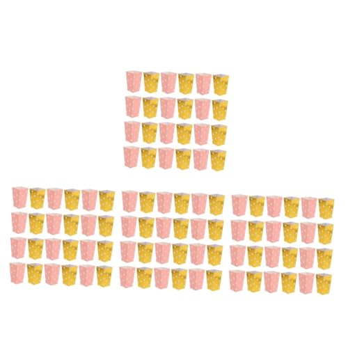 HOLIDYOYO 4 Sätze Popcorn-Eimer Popcorn Behälter Popcorntüten Lebensmittelbehälter Geschenkideen Für Kinder Party Dekoration Mikrowellen-papiertüte Popcornwanne Party-Food-Eimer 24 Stück * 4 von HOLIDYOYO