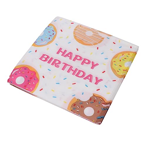 HOLIDYOYO 40 Blatt Kleine Biene Servietten Party Servietten Gold Happy Birthday Banner Gold Erwachsenen Masse Regenbogen Pastell Banner Sweet Cart Gedruckte Geburtstagsservietten von HOLIDYOYO