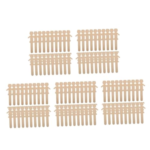 HOLIDYOYO 5 Sätze Junge Mädchen Schmuckherstellungsset Für Strichmännchen Weihnachtsschmuck Handwerk Für Dekorationsset Für Ornamente Eis Am Stiel Holz Beige 20 Stück * 5 von HOLIDYOYO