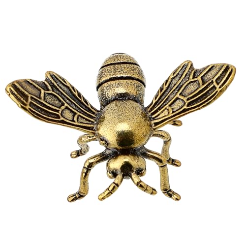 HOLIDYOYO 5st Messing Biene Bienenkugel Vogelfigur Wohnkultur Küchendekor Miniatur-goldbiene Bienenfiguren Aus Gold Bienenjahrgang Biene Sammelfigur Ding Blechschild Zinn Golden von HOLIDYOYO