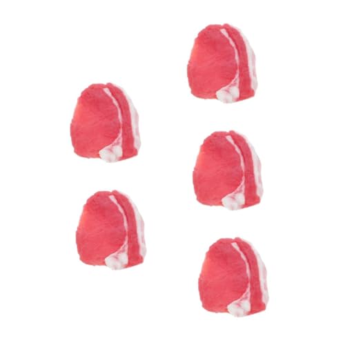 HOLIDYOYO 5st Simulierte Rohe Schweinefleischscheiben Gefälschtes Frisches Schweinefleisch Realistisches Spielfutter Künstliche Schweinefleisch-Requisite Küchendekoration Schrankdekor PVC von HOLIDYOYO