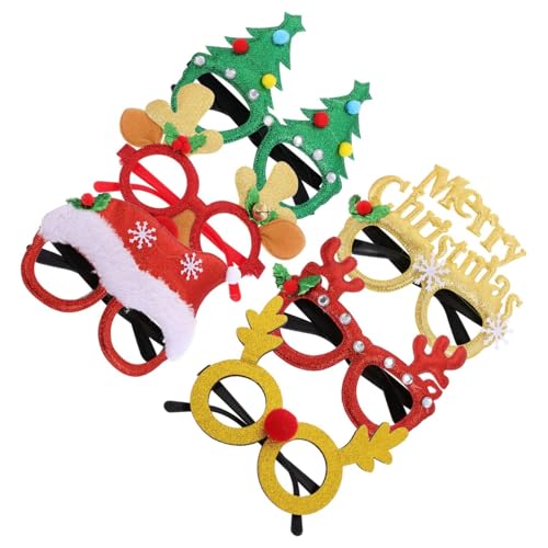 HOLIDYOYO 6 Stück Bunte Partybrillen Für Erwachsene Und Lustige Sonnenbrillen Im Weihnachtsthema Ideal Für Feste Feiern Und Dekoration Zufällige Designs von HOLIDYOYO