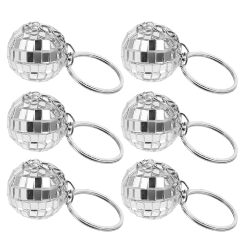 HOLIDYOYO 6 Stück Spiegel-Disco-Kugel-Schlüsselanhänger Mini-Disco-Bachelorette Retro-70Er-Jahre-Disco-Schlüsselanhänger Für Disco-Geburtstagspartys Gastgeschenke von HOLIDYOYO