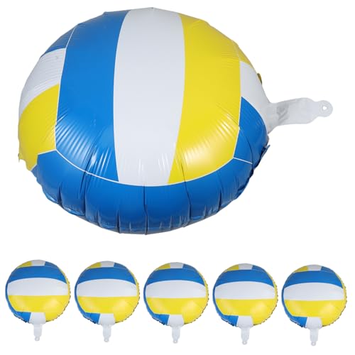 HOLIDYOYO 6 Stück Volleyball Ballon Luftballons Volleyball Sportball Ballon Volleyball Motto Partydekorationen Volleyball Banner Sport Party Ballon Sport Ballon Aluminiumfolie von HOLIDYOYO