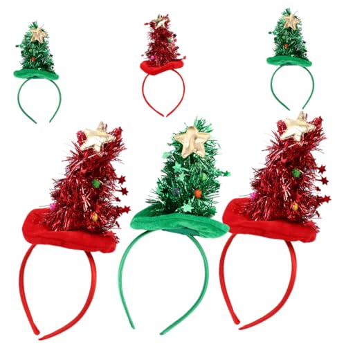 HOLIDYOYO 6St Weihnachtskopfschmuck frauen stirnband Sterne Stirnband Weihnachtshaar weihnachts kopfschmuck weihnachtliche kopfbedeckung Weihnachts-Haarschmuck Haarschmuck für Frauen Stoff von HOLIDYOYO