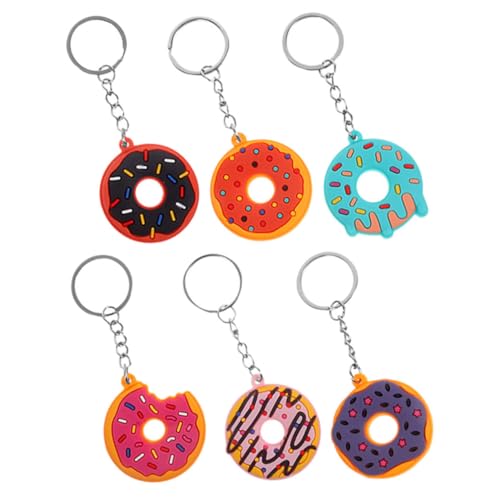 HOLIDYOYO 6er Set üße Donut Schlüsselanhänger PVC Schlüsselbund Anhänger Für Taschen Dekoration Ideales Mitgebsel Für Kindergeburtstagsfeiern Und üße Anlässe von HOLIDYOYO