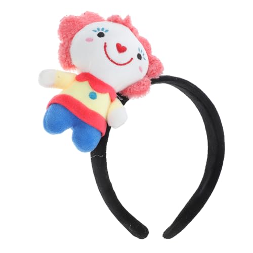 HOLIDYOYO Clown-stirnband Mützen Regenbogen-stirnband Clown-zubehör Clown-kostüm Clownhüte Clown Perücke Halloween-party-frisuren Clown Elemente Haarband Clown-kopfbedeckung Stoff von HOLIDYOYO