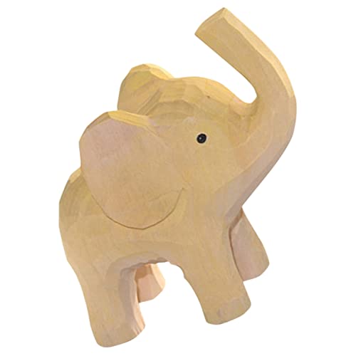 HOLIDYOYO Elegante Elefant Figur Als Tischdekoration Minimalistischer Dekoartikel Für Wohnräume Hochwertige Handwerkskunst Aus Linde Ideal Für Wohnaccessoires Und von HOLIDYOYO