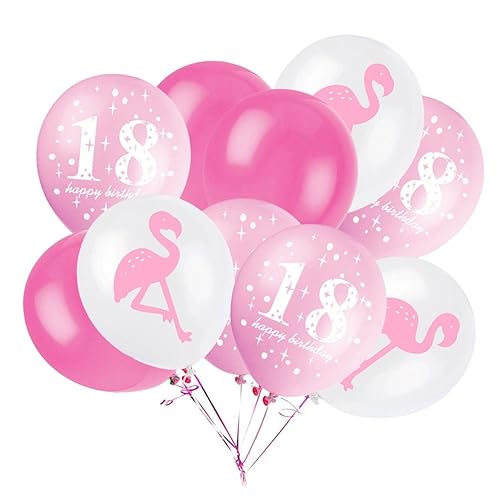 HOLIDYOYO Flamingo Latexballons Biologisch Abbaubare Luftballons Für 18 Geburtstag Party Dekoration Ballons Für Feiern Und Anlässe von HOLIDYOYO