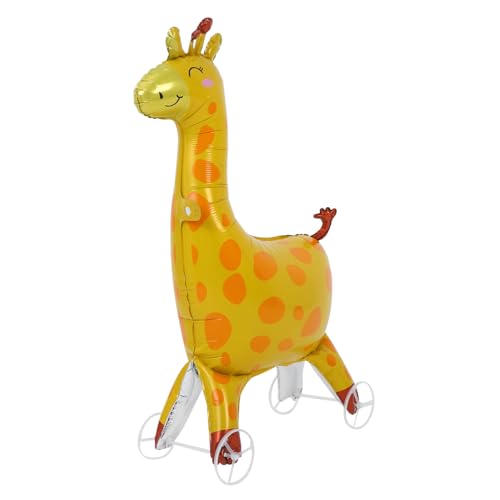 HOLIDYOYO Giraffenballon Ballon Tierballons Aufblasbare Tiere Aufblasbare Giraffe Ballons Zum Thema Dschungel Dekorationen Für Geburtstagsfeiern Mit Tieren Partyzubehör Aluminiumfolie Yellow von HOLIDYOYO