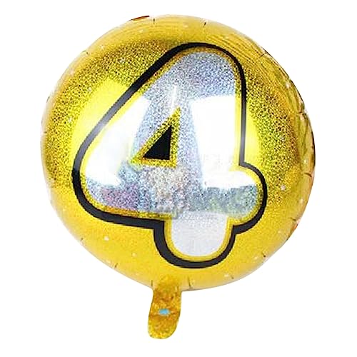 HOLIDYOYO Goldene Nummer 4 Mylar Folienballons Für Geburtstagsfeiern Hochzeiten Und Jubiläen Helium Ballon Deko Für Partys Langlebig Und Festlich von HOLIDYOYO