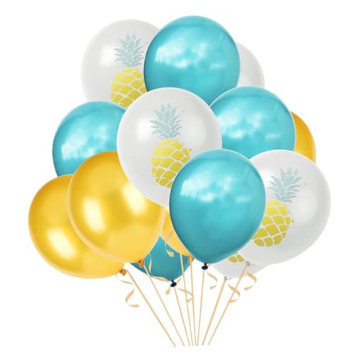 HOLIDYOYO Geburtstagsluftballons Ballon Geburtstag Hawaii Party Ballon Set Mit Ananas Muster Dekoration Für Geburtstagsfeiern Festivals Und Anlässe Party Ballon Deko Und von HOLIDYOYO