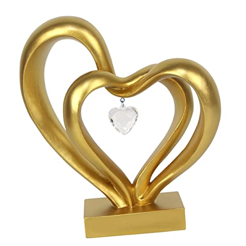 HOLIDYOYO Hochzeit Dekoration Herz Figurine Aus Resin Hochzeitsdekoration Herzskulptur Für Jubiläumsfeiern Romantische Deko Für Schlafzimmer Und Wohnzimmer Perfektes Für Valentinstag Und von HOLIDYOYO