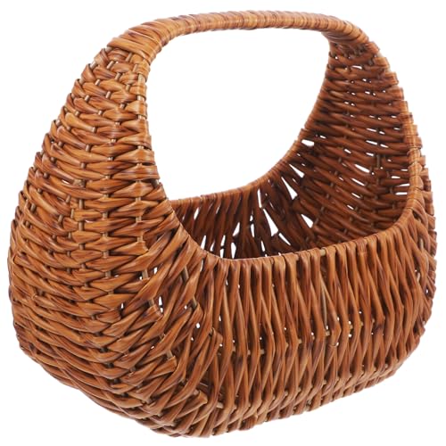 HOLIDYOYO Imitation Rattan Blumenkorb stehen für Hochzeit Kuchendekorationen Hochzeiten Brautkorb heim artificial sztuczne kwiaty handgeflochtene Körbe Blumenmädchen liefert pp Coffee von HOLIDYOYO