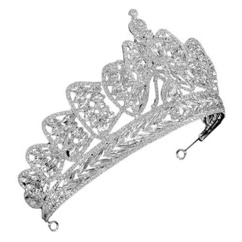 HOLIDYOYO Kronenbogen Brautkronen Brautkopfschmuck Für Die Party Hochzeitskopfschmuck Für Die Braut Tiara Kronen Für Frauen Hochzeitsdiademe Für Die Braut Strasssteine Silver von HOLIDYOYO