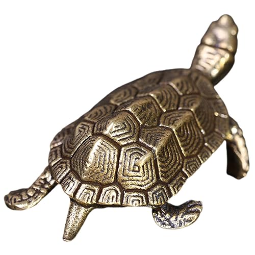 HOLIDYOYO Kupfer Schildkröte Dekoration Robuste Schildkröte Statue Desktop Zubehör für Büro und Zu Hause Vintage Handwerk von HOLIDYOYO