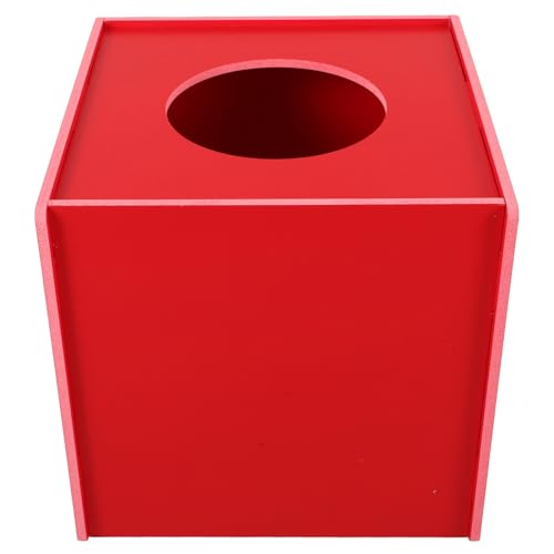 HOLIDYOYO Lotterie-Box Quadratische Tombola-Ball-Spielbox Multifunktionale Aufbewahrungsbox Für Tickets Karten Bonusziehungsbox Für Geschäftstreffen Fundraising-Zubehör 20 Cm Rot von HOLIDYOYO