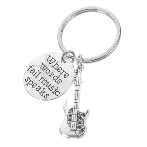 HOLIDYOYO Musik Schlüsselanhänger Musikalisches Schlüsselanhänger Ornament Schlüsselanhänger Anhänger musik zubehör dekorativer Schlüsselanhänger Handtaschen-Anhänger Zinklegierung Silver von HOLIDYOYO