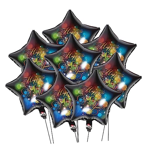 HOLIDYOYO Einzigartige Luftballons 20pcs 2023 Neujahr Luftballons Sternform für Geburtstag Party Dekorationen von HOLIDYOYO