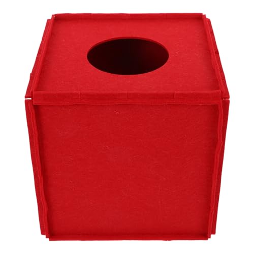 HOLIDYOYO Rote Lotterie-Box Spendenbox Aus 22 Cm 8 5 Cm Quadratische Wahlurne Undurchsichtig Für Gewinnspiele Ziehung Abstimmungs-Kommentarbox Für Firmenfeiern von HOLIDYOYO