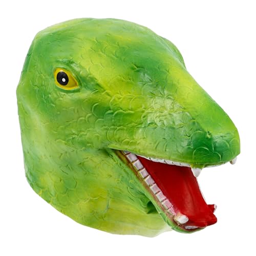 HOLIDYOYO Schlangenkopfmaske Schlangenmaske Lustige Lustige Kopfbedeckungen für Festivals Halloween-Masken für lustige Auftritte Partyzubehör für Party Emulsion Green von HOLIDYOYO