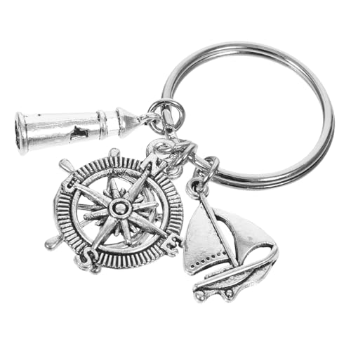 HOLIDYOYO Schlüsselanhänger Mit Maritimem Schlüsselanhänger-dekor Schlüsselanhänger Tasche Ornament Taschenornament Schlüsselanhänger-zubehör Kleiner Anhänger Zinklegierung Silver von HOLIDYOYO