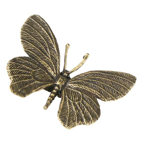 HOLIDYOYO Schmetterlings-Ornament bastelzeug tischböcke Jakobsweg farfalloni Butterflies Schmetterlingsdekor aus Messing Vintage Schmetterlingsstatue Tierdekoration aus Messing von HOLIDYOYO