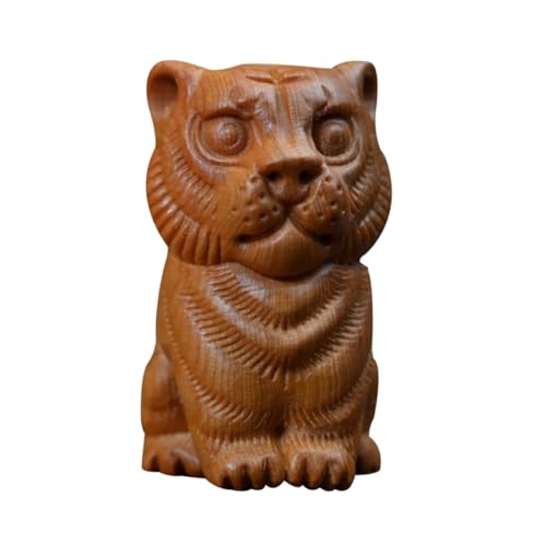 HOLIDYOYO Sternzeichen Tiger Ornament Miniaturen Tiere Vintage Wohnkultur chinesisches kreative Tigerfigur bürodeko büro Dekoration oq Desktop- exquisites Tigerfigurendekor Thuja von HOLIDYOYO