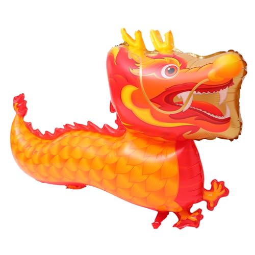 HOLIDYOYO Sternzeichen-drachen-ballon Aufblasbarer Drachenballon Pastell-ballonbogen-kit Sternzeichen Drache Figur Frühlingsfest Party Ballons Masse Ballonpumpe Aluminiumfolie Orange von HOLIDYOYO