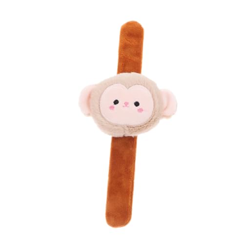 HOLIDYOYO Tierplüscharmband Animal-slap-armbänder Ausgestopfte Tierarmbänder Valentinstag-tier-ohrfeigenarmbänder Halloween-schlag-armband Schlangenschlagarmbänder Brown Pp Baumwolle von HOLIDYOYO