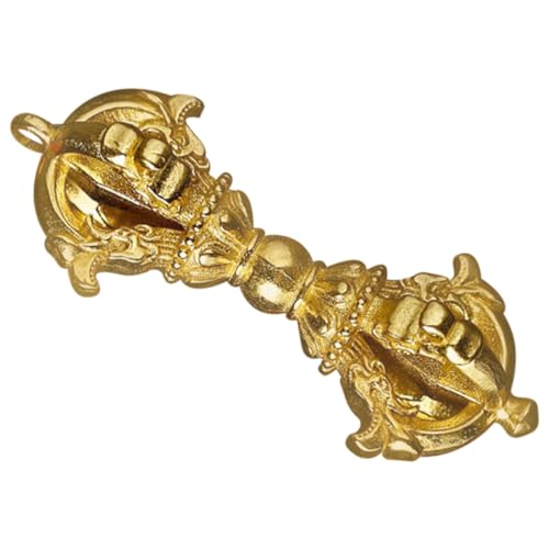 HOLIDYOYO Vajra-anhänger Schlüsselanhänger Bastelset Basteln Buddhismus Stößel Vajra- Dekorative Vajra-verzierung Dekorativ Schmückt Vajra Stößel Halskettenanhänger Golden Kupfer von HOLIDYOYO