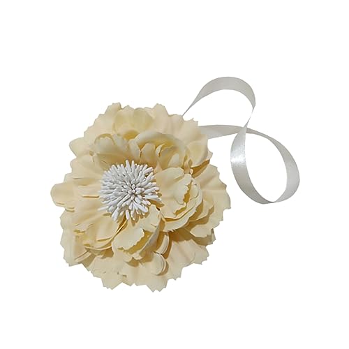 HOLIDYOYO Vorhangverschluss Raffhalter für Vorhänge Gardinenhalter Fenstersperre Hochzeitsvorhänge Stoffblume guci Living Room Decoration gilbe Schnalle für Vorhang Vorhangschnalle Yellow von HOLIDYOYO