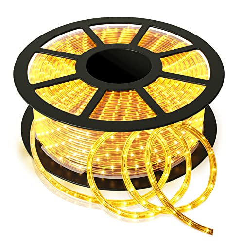 HOMASIS 10M LED Lichterschlauch, Lichterkette mit 360 LEDs, Lichtschlauch für Innen & Außen, wasserfest LED Streifen mit Nennlebensdauer 15000h, LED Strip für Weihnachten, Deko, Party (Warmweiß, 10) von HOMASIS