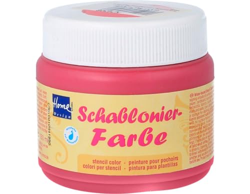 Home Design 74308 - Schablonierfarbe Erdbeerrot 150 ml von HOME DESIGN