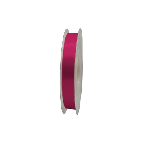 Satinband, 10 mm x 22 m, Geschenkband, Satinband, Geschenkband, dekoratives Band, Stoff (Fuchsia, 1 cm x 22 m) von HOME SOLAZZIA