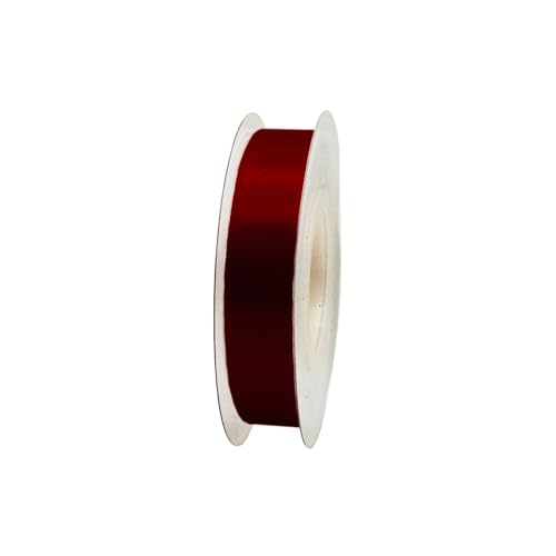 Satinband, 15 mm x 22 m, Geschenkband, Satinband, Geschenkband, dekoratives Band, Stoff, Bordeaux, 1,5 cm x 22 m von HOME SOLAZZIA