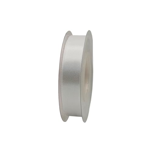 Satinband, 15 mm x 22 m, Geschenkband, Satinband, Geschenkband, dekoratives Band, Stoff, weiß, 1,5 cm x 22 m von HOME SOLAZZIA