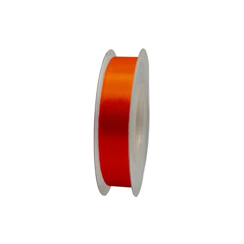 Satinband, 15 mm x 22 m, Geschenkband, Satinband, Geschenkband, dekoratives Band, Stoff (orange, 1.5 cm x 22 m) von HOME SOLAZZIA