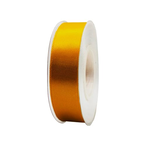 Satinband, 20 mm x 22 m, Geschenkband, Satinband, Geschenkband, dekoratives Band, Stoff (Gold, 2 cm x 22 m) von HOME SOLAZZIA