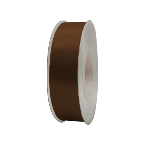 Satinband, 20 mm x 22 m, Geschenkband, Satinband, Geschenkband, dekoratives Band, Stoff (braun, 2 cm x 22 m) von HOME SOLAZZIA