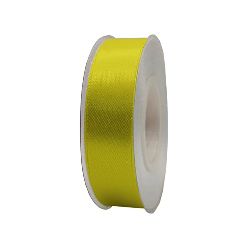 Satinband, 20 mm x 22 m, Geschenkband, Satinband, Geschenkband, dekoratives Band, Stoff (gelb, 2 cm x 22 m) von HOME SOLAZZIA