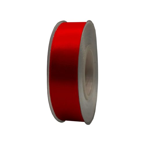 Satinband, 20 mm x 22 m, Geschenkband, Satinband, Geschenkband, dekoratives Band, Stoff (rot, 2 cm x 22 m) von HOME SOLAZZIA