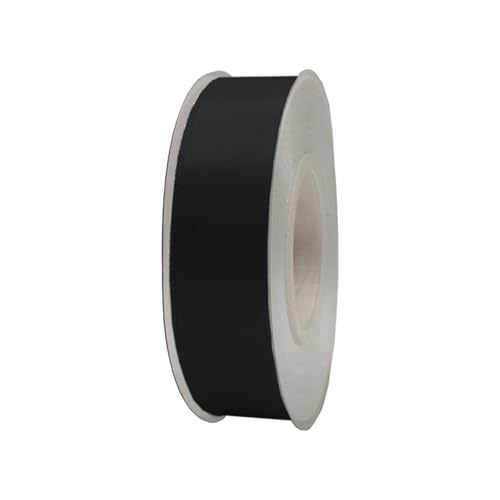 Satinband, 20 mm x 22 m, Geschenkband, Satinband, Geschenkband, dekoratives Band, Stoff (schwarz, 2 cm x 22 m) von HOME SOLAZZIA