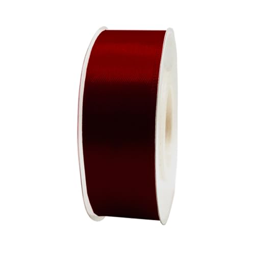 Satinband, 25 mm x 22 m, Geschenkband, Satinband, Geschenkband, dekoratives Band, Stoff (Burdeo, 2,5 cm x 22 m) von HOME SOLAZZIA